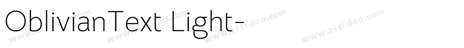 OblivianText Light字体转换